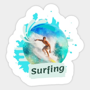 Surfing Sticker